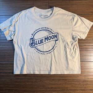 Blue Moon Women’s Crop Top Beige Cream Size Large